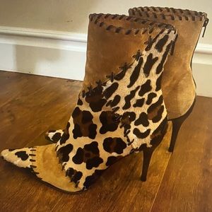 Vintage Casadei Leopard Booties Italy